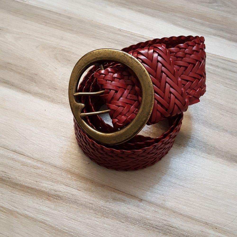 Rich Red Leather Belt